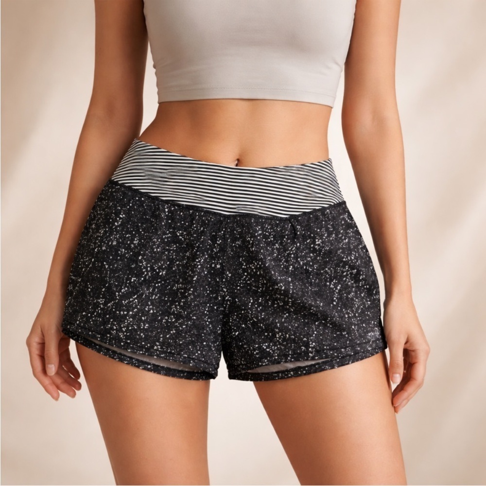 MPG Black and White Speckled Athletic Shorts